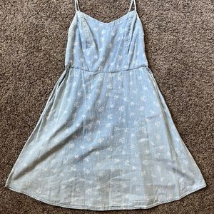 Blue cami printed dress